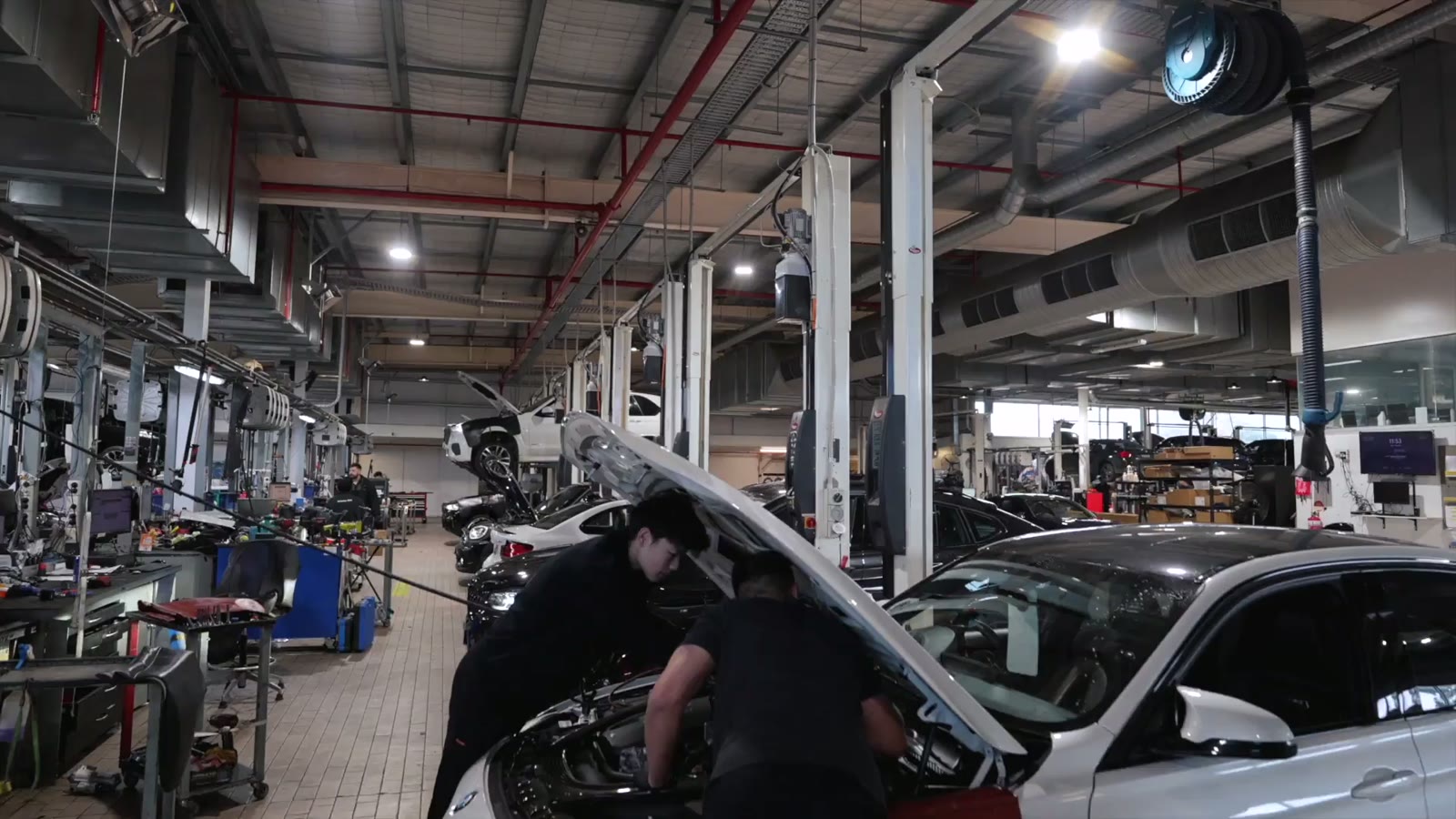 Frame from the Precision Automotive Equipment campaign video